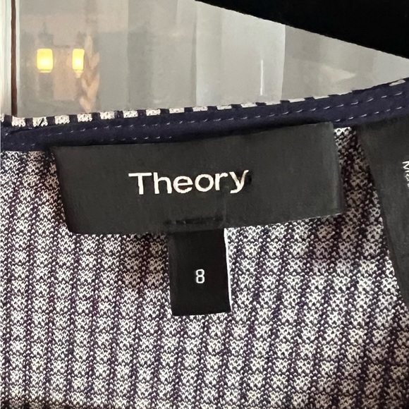 EUC SZ 8 Theory Albita Checkered Fit and Flare dress - Picture 2 of 3